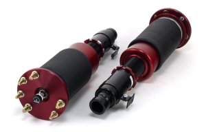 Acura TL Air Suspension Kit - Front - Air Lift - Performance, 30-Level Adjustable, Sleeve-Style Air Spring - Black and Red - `09-`14